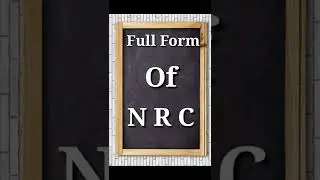 Full Form of NRC || What is the full Form of NRC