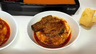 Nigerian Buka Stew with Eba & Okra Soup | Authentic Nigerian Food