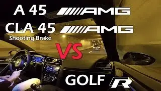 VW Golf R 🆚 Mercedes CLA 45 AMG 🆚 Mercedes A 45 AMG 🏁