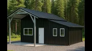 Build Your Dream Home: Exclusive 20x30 Gable Roof Cabin Kit [With Lean-To]