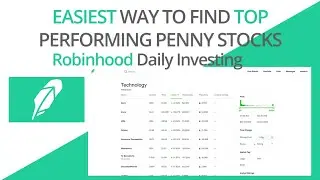 EASIEST Way To Find TOP PERFORMING Penny Stocks With ROBINHOOD