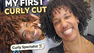 Моя первая стрижка с кудрями 😳✂️