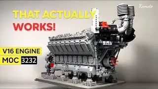 V16 Engine Model Assembly Process Timelapse &ndash; Satisfying Build! ASMR