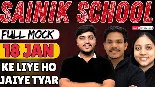 Sainik School Entrance Exam 2026 | Live Mock Test | Class 6 & 9 | Full Paper Practice
