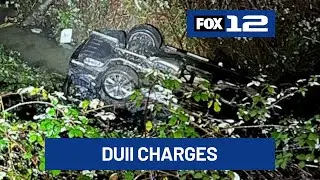 Driver faces DUII charge after crash down embankment in Troutdale