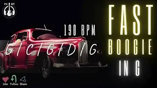 Fast Boogie Backing Track in G @ 190 BPM 🎶🔥