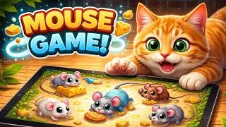 Catching mouse🐁game for cats | Cat game mouse hide and seek | Cat games on screen 