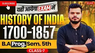 history of india 1700 1857 most important question| history of india sol 5th semester