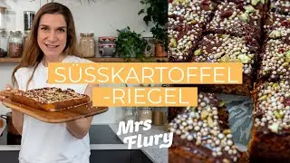 Gesunde S&uuml;sskartoffel Riegel / Blondies vegan und glutenfrei backen Mrs Flury