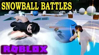 PERANG BOLA SALJU RASA PERANG DUNIA | SNOWBALL BATTLES ROBLOX