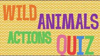 Wild animals actions quiz