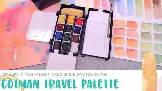 Cotman Vs Phoenix?  Cotman Travel Palette Unbox & Swatch and Comparison- Student Grade Showdown