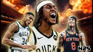 NEW LOOK - KNICKS vs BUCKS - Myles TURNER - Jordan CLARKSON - Giannis ANTETOKOUNMPO - NBA 2K25