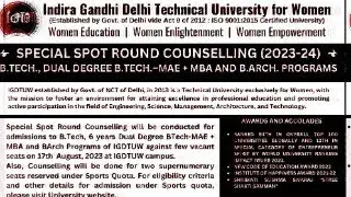 IGDTUW AND NSUT WEST SPECIAL SPOT ROUND DETAILS JAC DELHI CUTOFF 2023DTU NSIT IGDTUW CUTOFFS 2023 IT