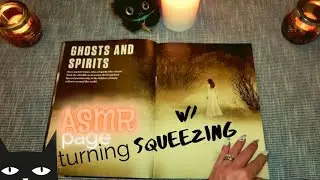 🎃 ASMR 👻》 Page Turning with Squeezing and Tracing / Long Nails  ▪︎ No Talking
