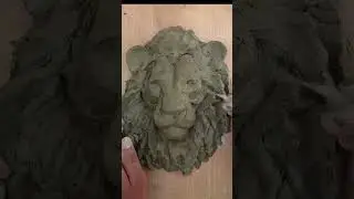 lion face making with clay  #shorts#viral#sculpting#lion