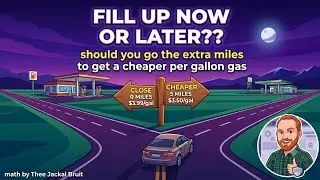Cost - Benefit Analysis of Whether to Fill Up Now or Go the Extra Mile/z for a Cheaper Per Gallon