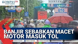 Polisi Rekaya Lalulintas, Izinkan Motor Masuk Tol Karena Macet Akibat Banjir