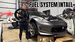THE 800WHP REAR MOUNT BOOSTED 370z IS ALMOST READY😁 (FUEL SYSTEM INSTALL)