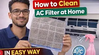 How to clean AC filter at home #ac # carrier