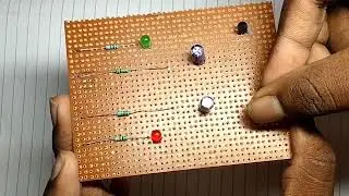 blinking LED circuit using transistor BC548 LED