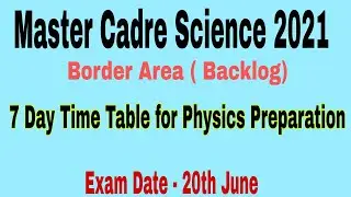 Master Cadre Science 2021 l How to prepare in 7 days