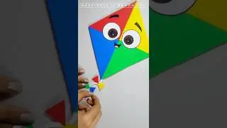 DIY Paper Kite making at Home || Kite making || #paperkite #makarsankranticraft #shorts