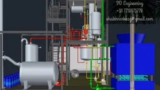 Solvent recovery plant - 3D CAD Design Engineering