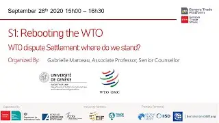 WTO dispute Settlement: where do we stand? (S1)