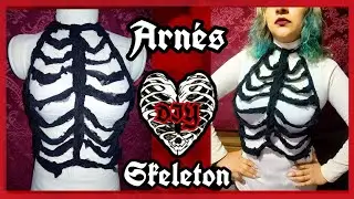 Arnés Skeleton con retazos de tela mesh y encaje 🖤 DIY - Lady Blue