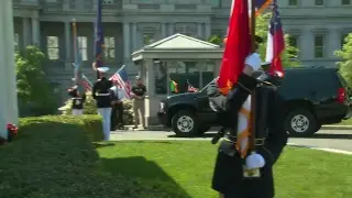 L'arrivo del Presidente Gentiloni alla Casa Bianca