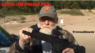 Little AR Pistol Fun-treesablowin