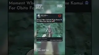 Kakashi use kami for obito face #anime #naruto