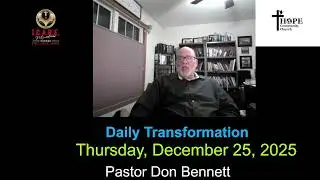 Daily Transformation - Focus on the Lord, leave people to Him!