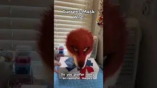 Realistic Fox Mask WIP! #therian #theriangear #furry #frostyfurs #animalmask #mask #fox #handmade