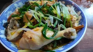 Steamed Chicken With Banana Blossom And Black Fungus