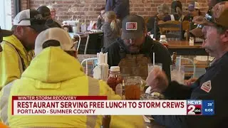 Portland, TN restaurant serving free lunch to storm crews