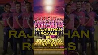 Rajasthan Royals Ipl Team 2024 | Rajasthan Royals Squad Ipl 2024 #cricket #ipl #ipl2024 #shorts