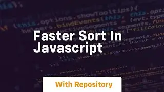 Faster sort in javascript