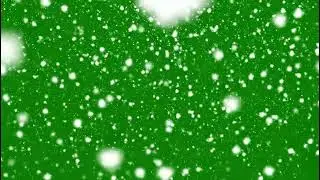 Clean Snowfall Overlay On Green Screen Background With Realistic Winter Motion Video