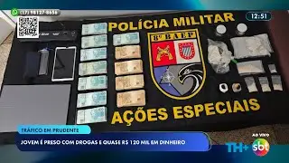 Jovem &eacute; preso com drogas e quase R$120 mil em dinheiro
