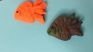 Dad helped me make colorful fishes from clay | Colorful fishes #claycraft #shorts #diy #viral