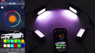 Sunpie Series Connection 4pcs RGB-W LED Rock Lights ( up to can connect 20 lights ).