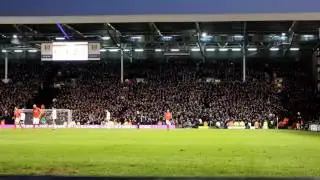 Groundhopping - Fulham 1-2 Brighton & Hove Albion, Craven Cottage. Fan celebrations