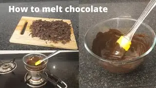 Easy Way Of Melting Chocolate On Stove-Top | How To Melt Chocolate | Double Boiler Method