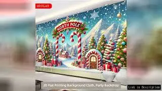 One 2D flat Christmas background banner - the entrance scene of the Arctic village,the background of