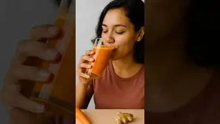 What happen if women drink carrot and ginger juice for two week ? #healthdrop #freshflavors #smoothi