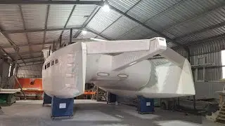 Onyx 10.5 Catamaran - First Boat in Production Walkthrough. Sailing Version.