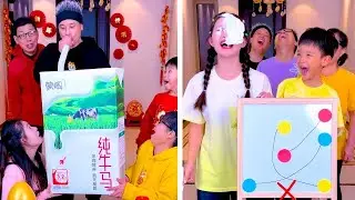Family Games丨Funny Rope Drawing Challenge! Can You Get The Reward Or The Punishment?#Funnyfamily