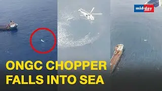 Watch: ONGC chopper falls into sea; 4 dead